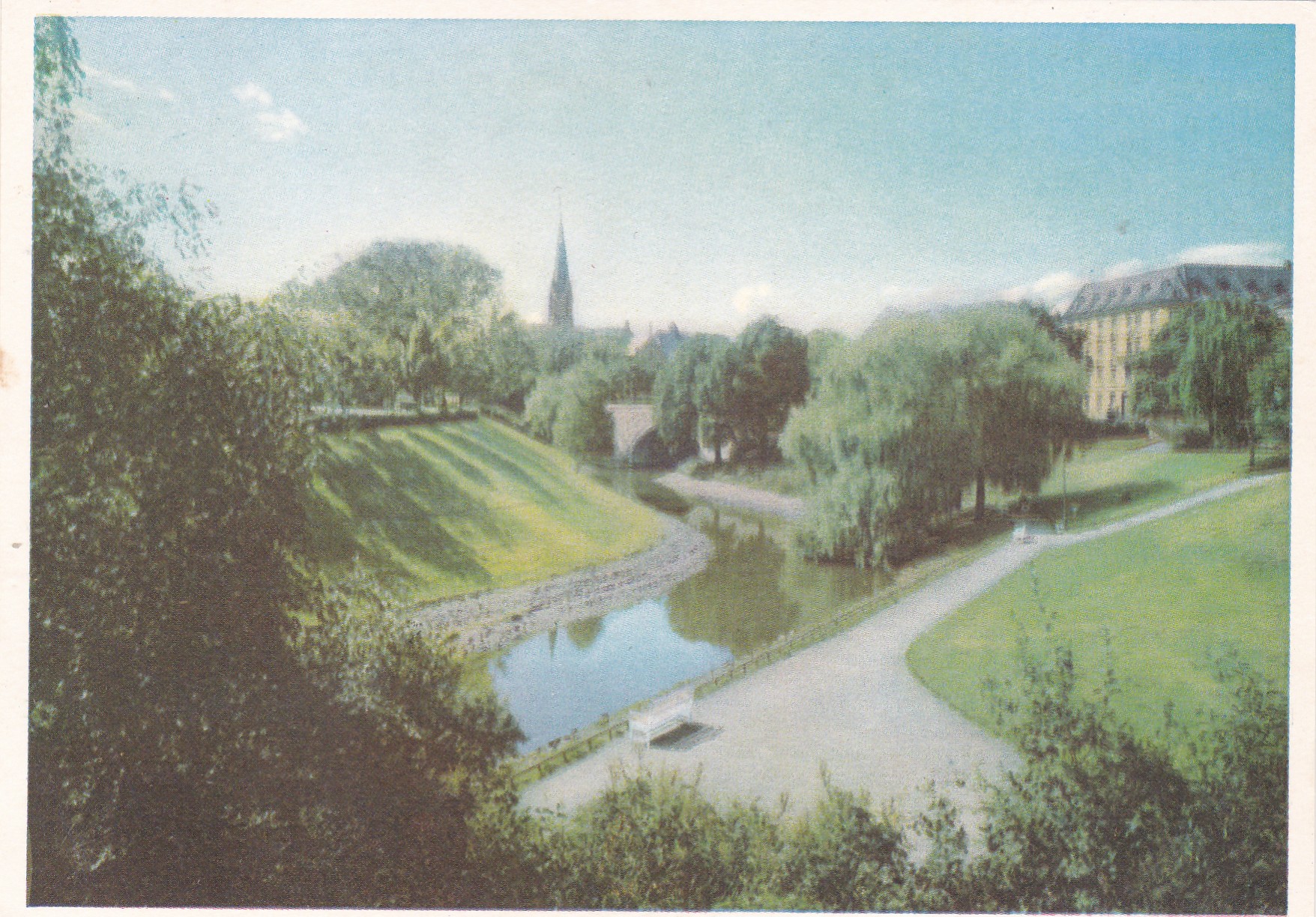 Oslo. Akerselven ved Ankerbroen og Jakobskirken (Abel 1146)