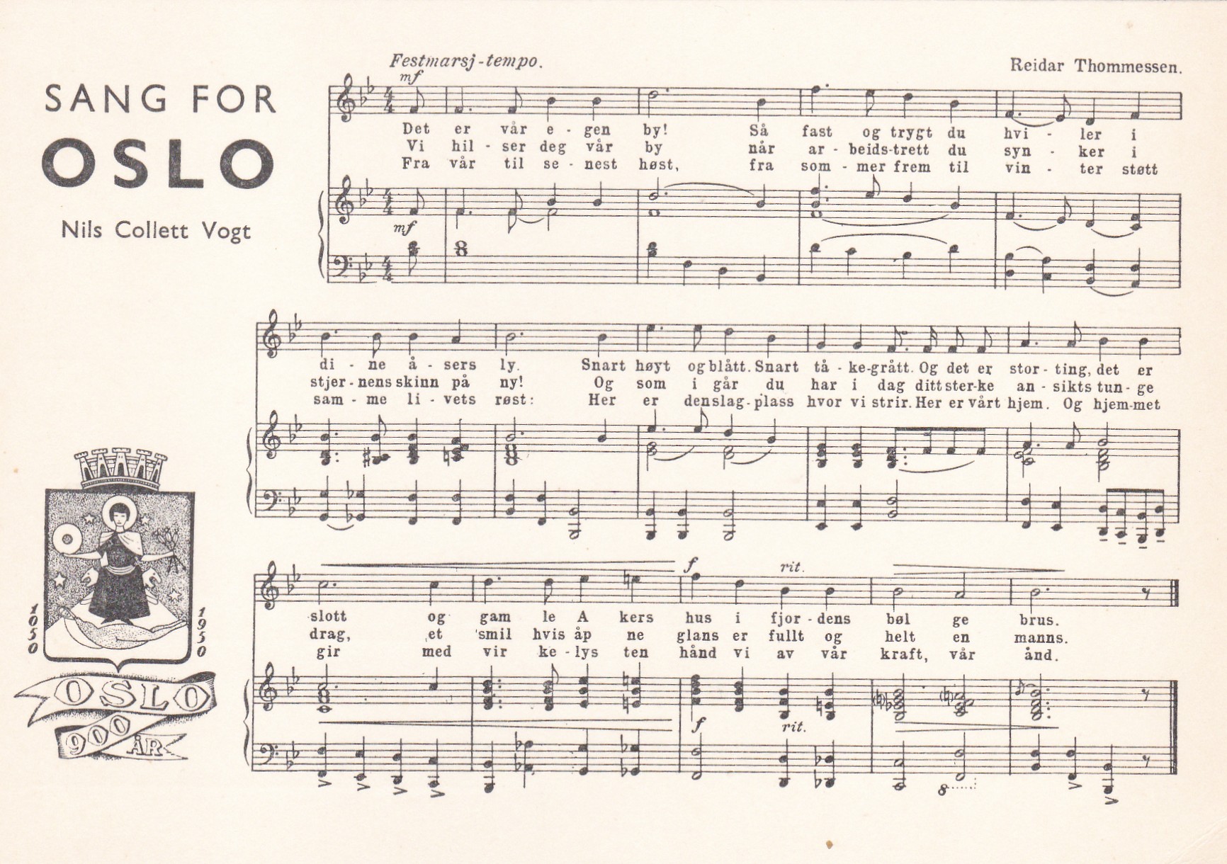 Sang for Oslo