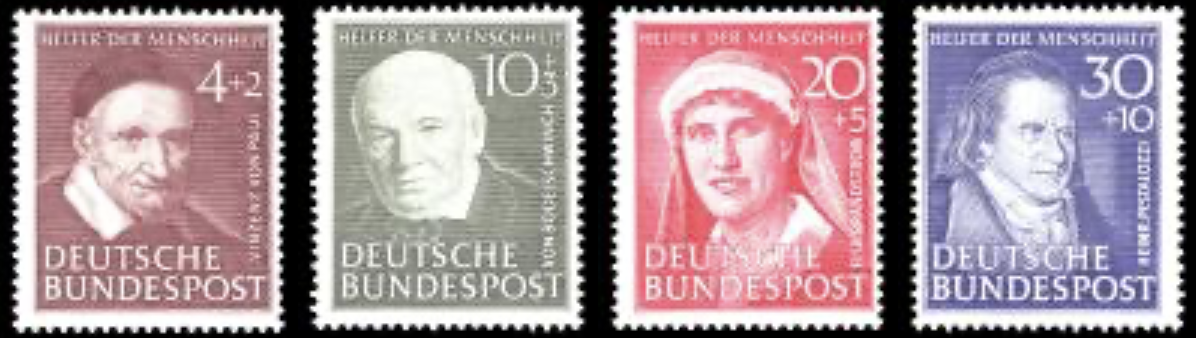BRD 1951. Michel # 143-146. Menneskenes hjelpere. Postfrisk serie
