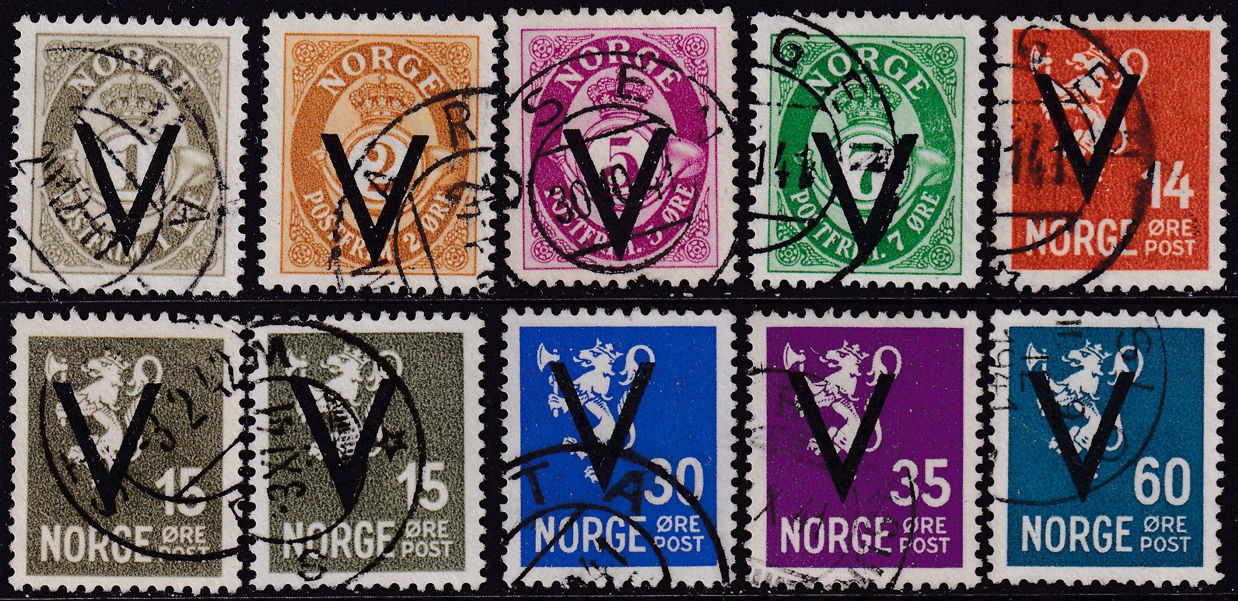 V-merker med vannmerke 1941