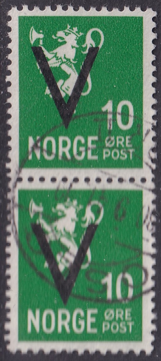 Nk 266 10 øre V-merke med vannmerke