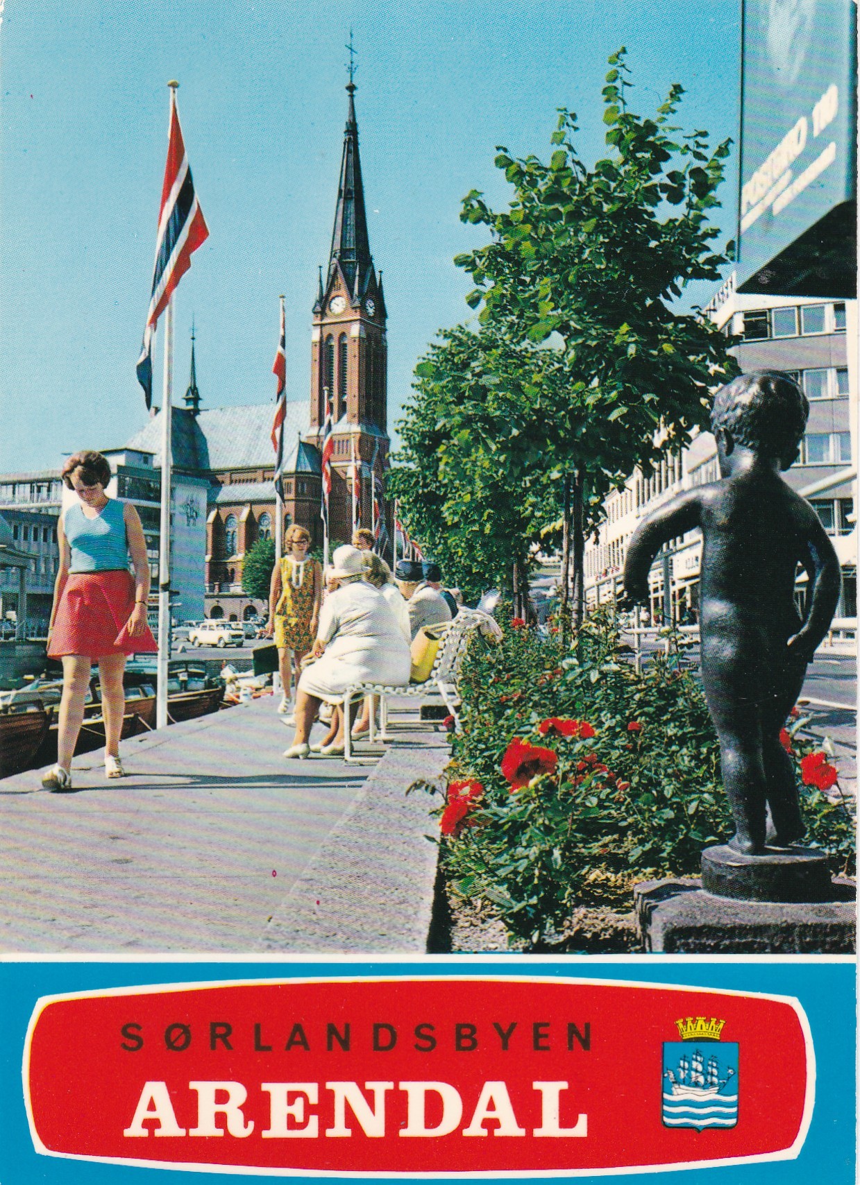 Parti fra sørlandsbyen Arendal ( Aune F-5013-1)