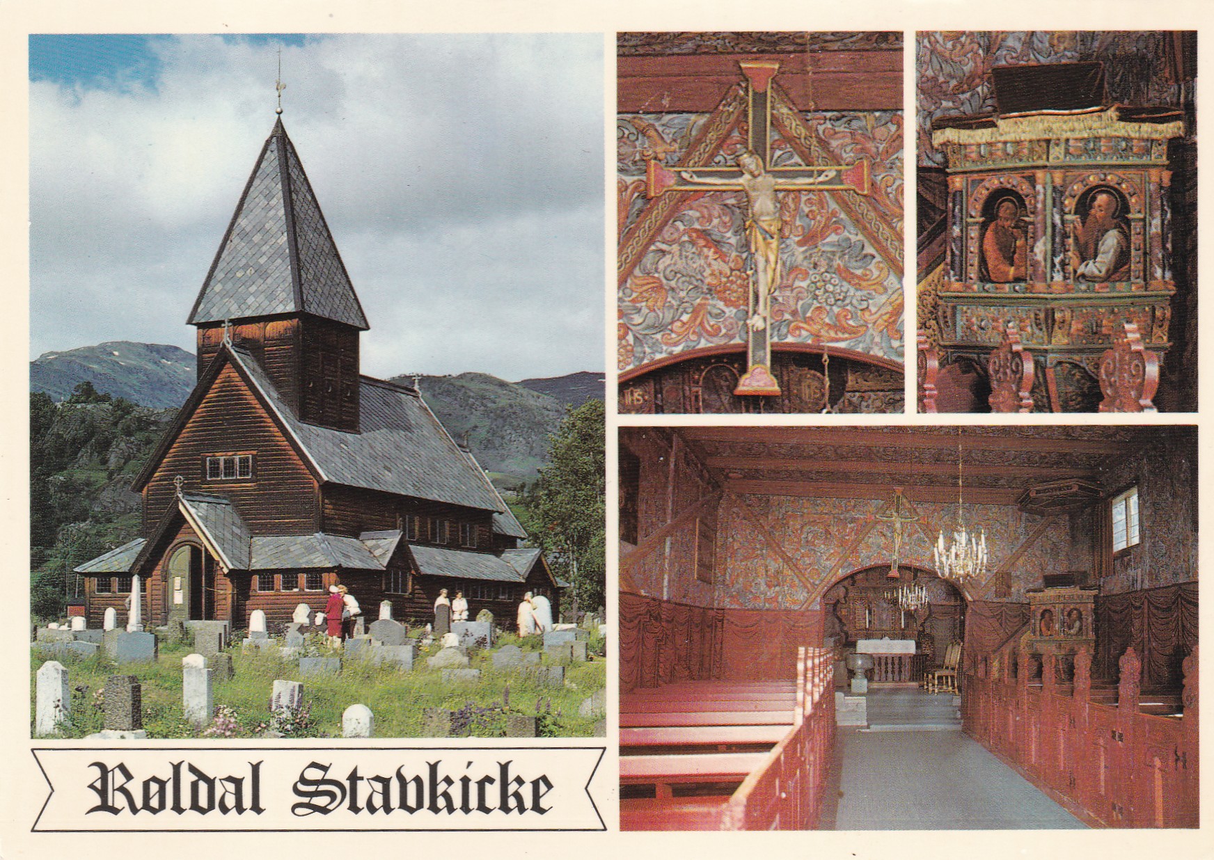 Røldal Stavkirke, 4-bilders ( N. Løyning 700/73)