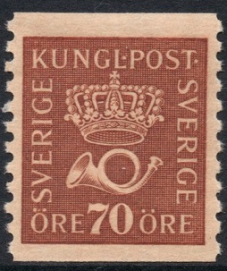 Sverige Afa: 143 - Postemblem - posthorn **