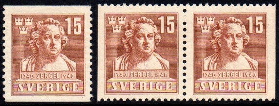 Sverige Afa: 285+285Cv&Ch - Johan Tobias Sergel 200 år **