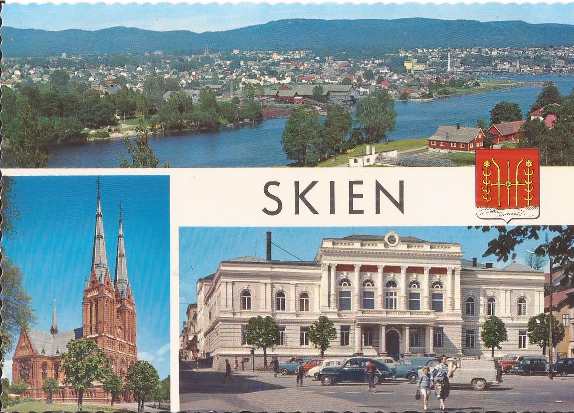 Postkort - Skien -