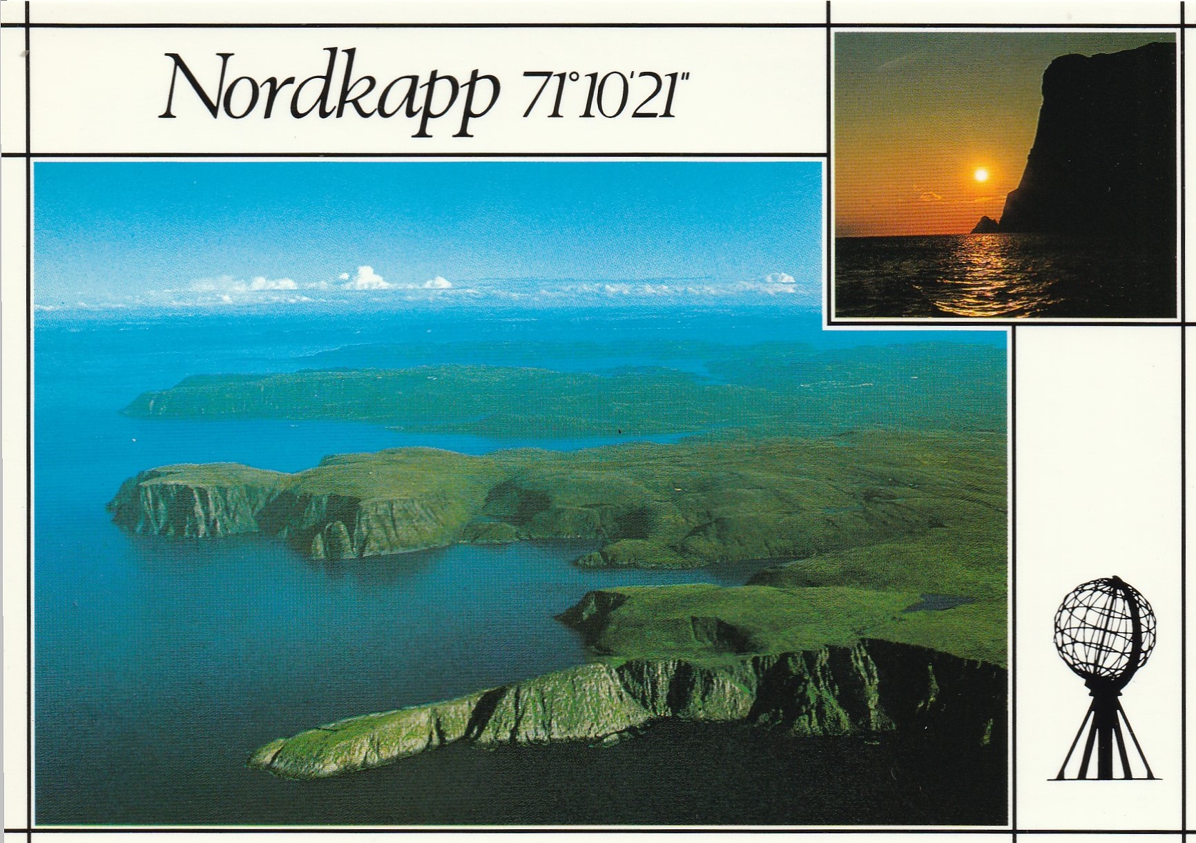 Nordkapp og Knivskjellsodden sett fra fly. Aune M-12686-8