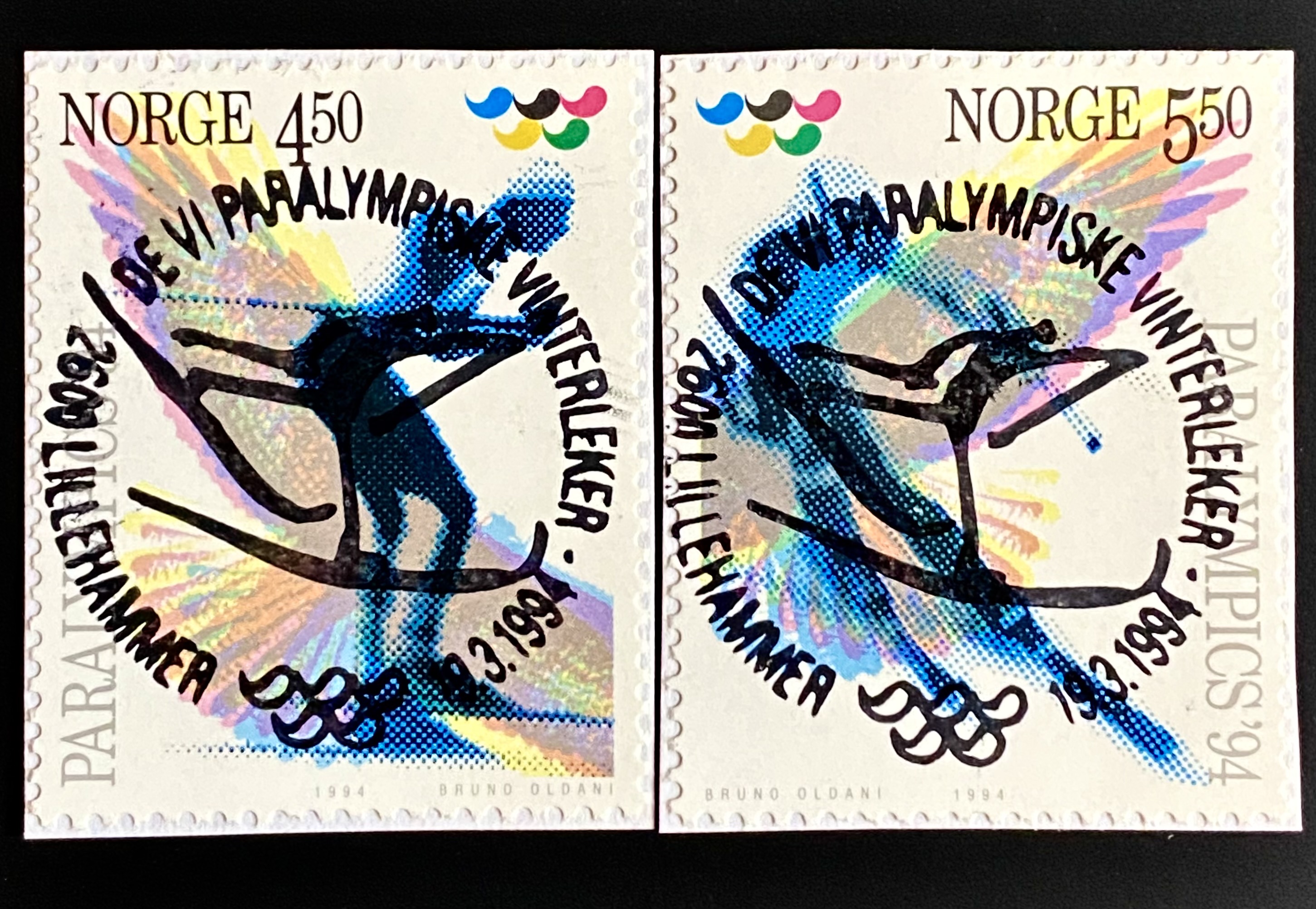NK 1201-1202 Stemplet Lillehammer 19.3.94