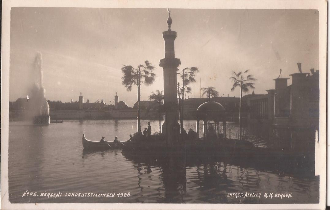 Postkort - Bergen, landsutstillingen 1928