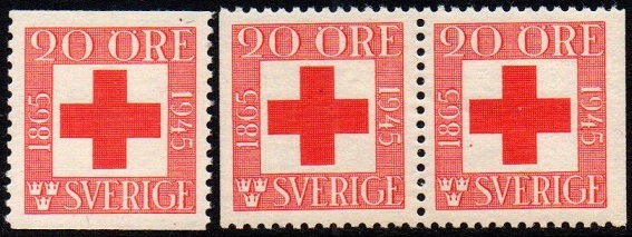Sverige Afa: 317+317Cv&Ch - Røde Kors **