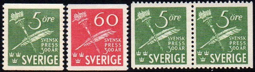 Sverige Afa: 318+319+par - Svensk presse 300 år **