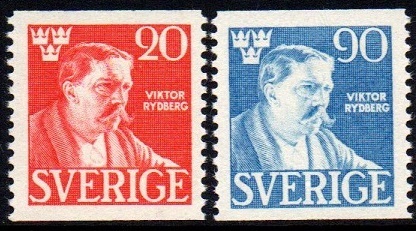 Sverige Afa: 320+321 - Viktor Rydbergs 50-års dødsdag **