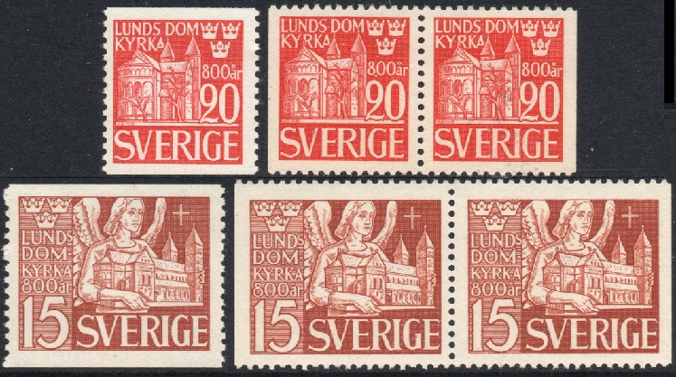 Sverige Afa: 324+325 + 2 par - Lund domkirke 800 år **