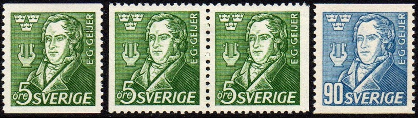 Sverige Afa: 333-34 + par - 100-året for E. G. Geijers død **
