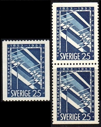 Sverige 391 + par - Telegrafvesenet 100 år **