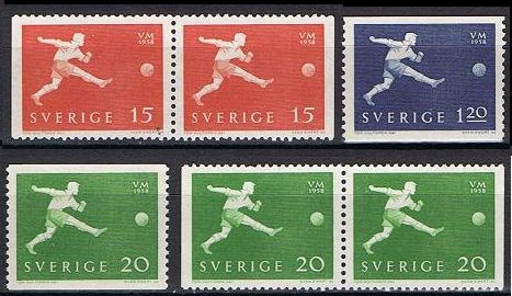 Sverige Afa: 445-46 + 2 par - Verdensmesterskap i fotball **