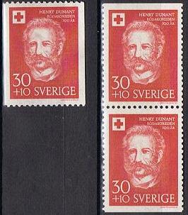 Sverige Afa: 454 +par - Henri Dunant. Røde Kors **