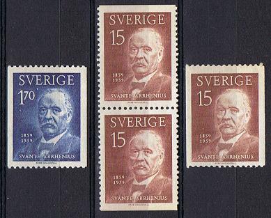 Sverige 459-60 + par - Svante Arrhenius 100 år **