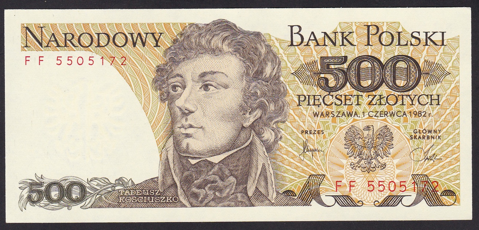 Polen . 1982 . 500 Zlotych