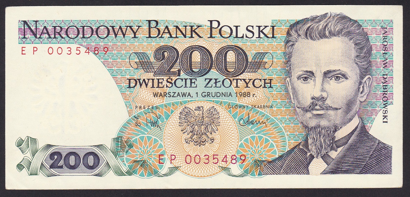Polen . 1988 . 200 Zlotych