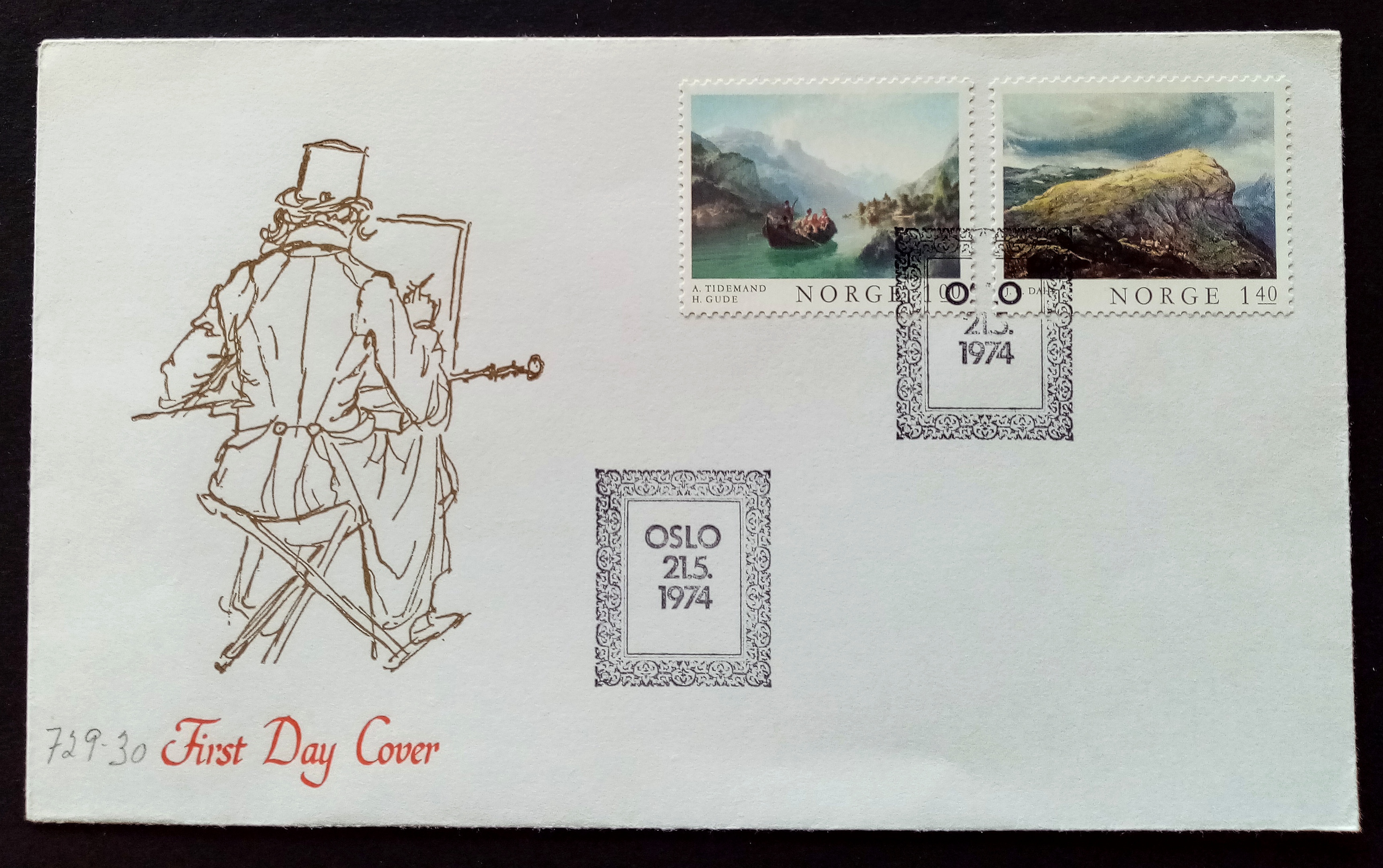 Norge - FDC - 729-30. Malerkunst I. (OSLO.21.5.1974)