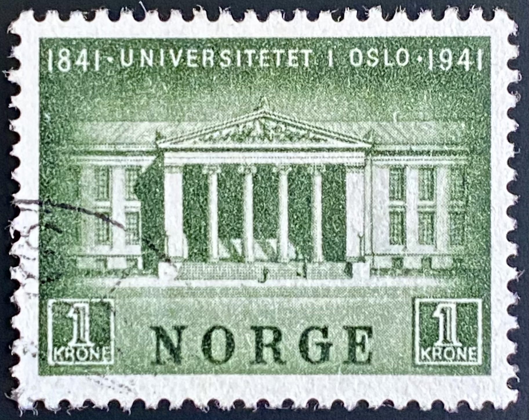 NK 260 Universitetet År 1941 Lettstemplet