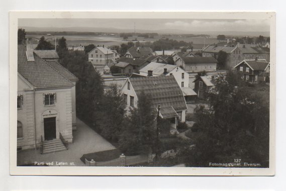 Løten parti ved stasjonen småformat brukt 1949