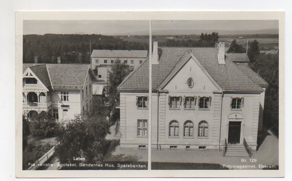 Løten Sparebanken småformat brukt 1949
