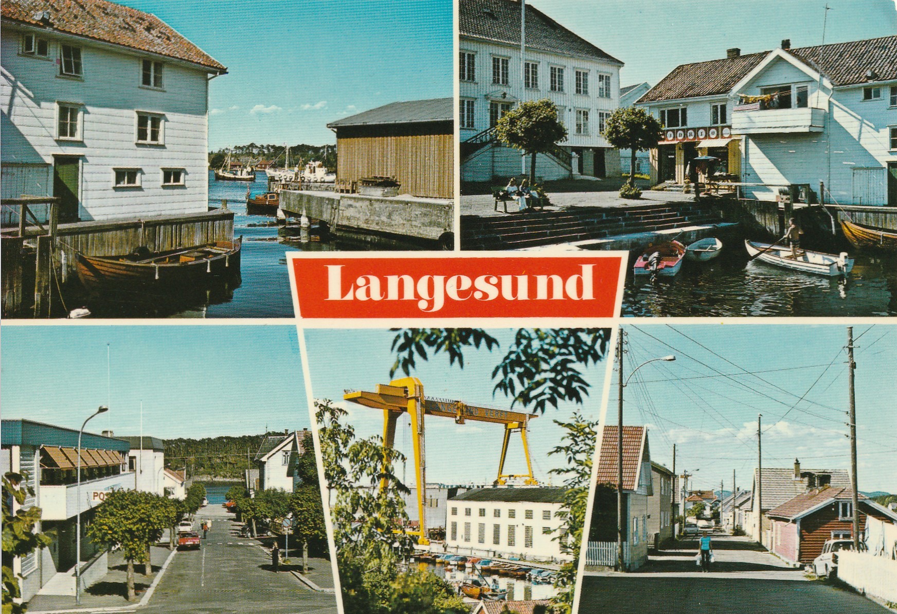 Langesund i Telemark .  Aune M-7734-6 Pstg