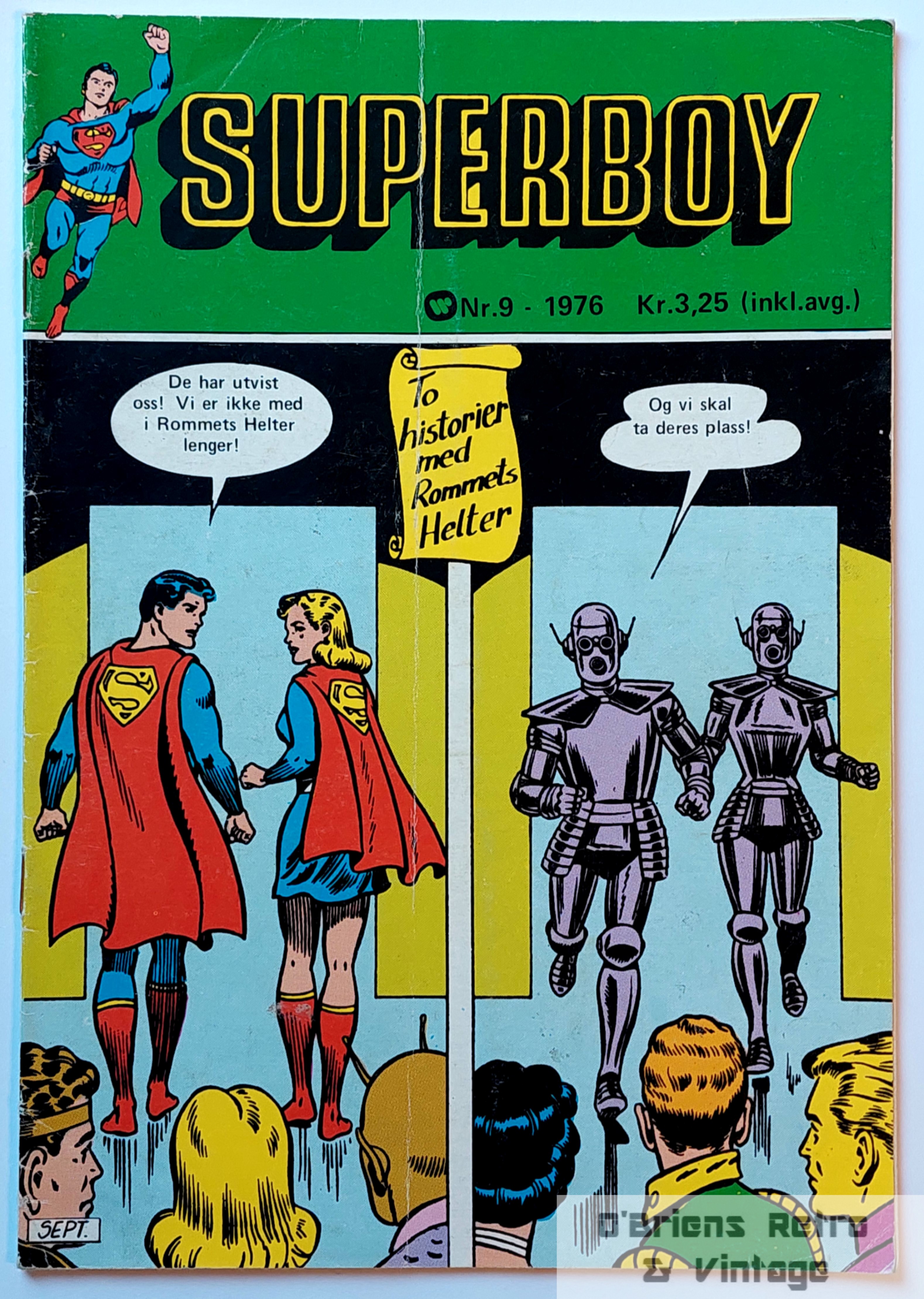 Superboy - 1976 - Nr. 9 - To historier med Rommets Helter