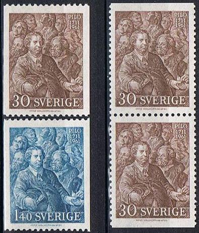 Sverige Afa: 477-78 + par - Carl Gustaf Pilo 250 år **