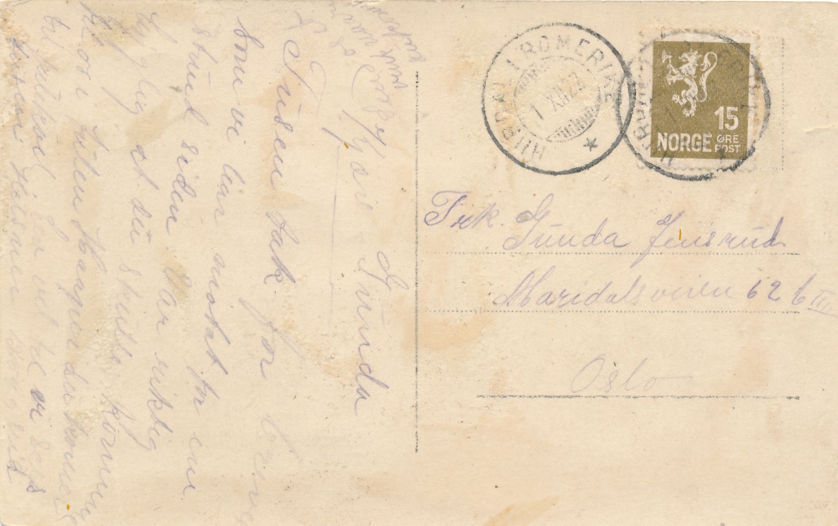 Fra HURDALEN 1922 - Gård med sletter - Carl Normann Enerett 1924