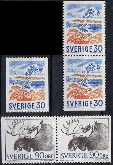 Sverige Afa: 598 + 2 par - Natur **
