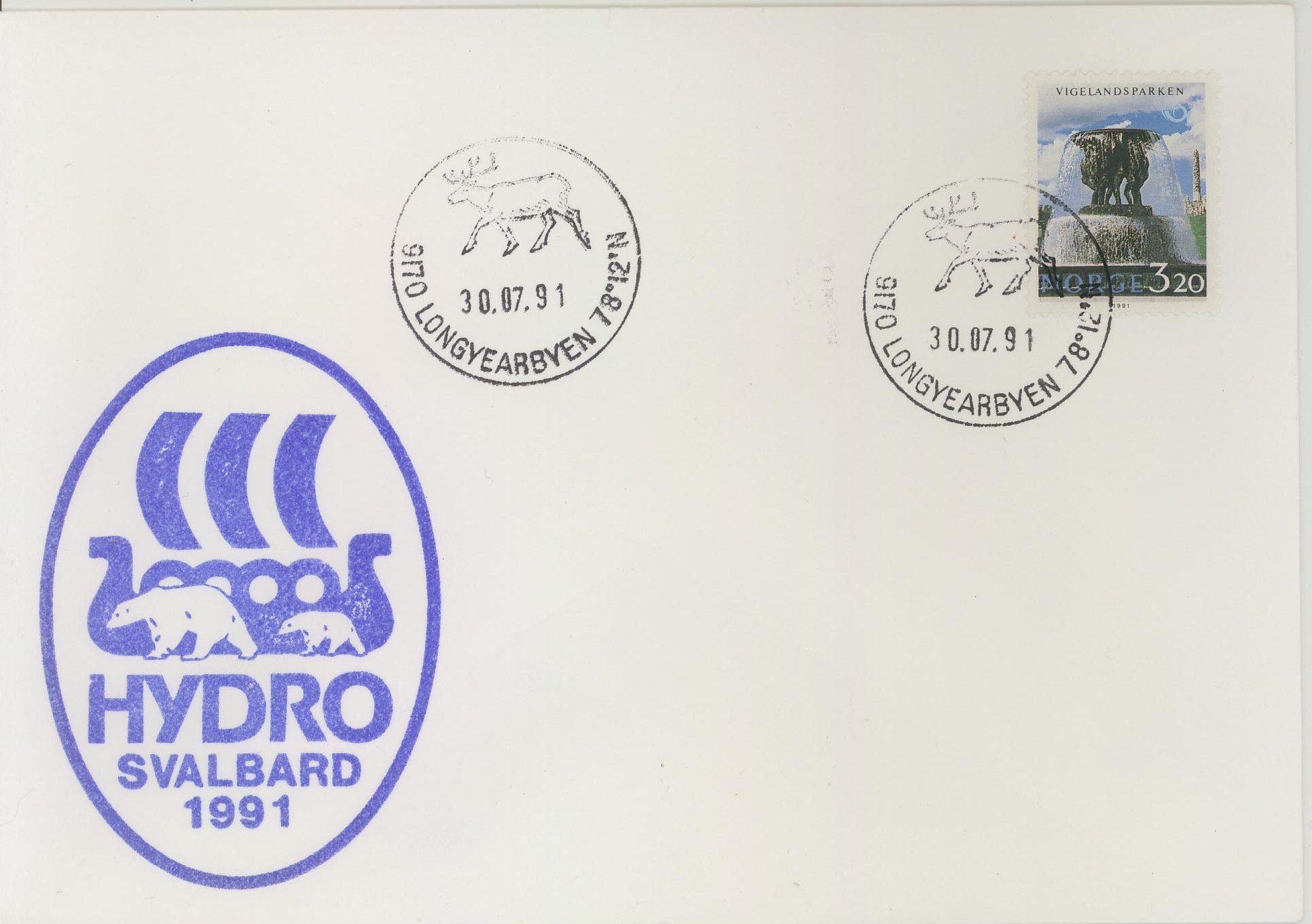 HYDRO / SVALBARD / 1991 - LONGYEA... 78*12'N / 30.07.91
