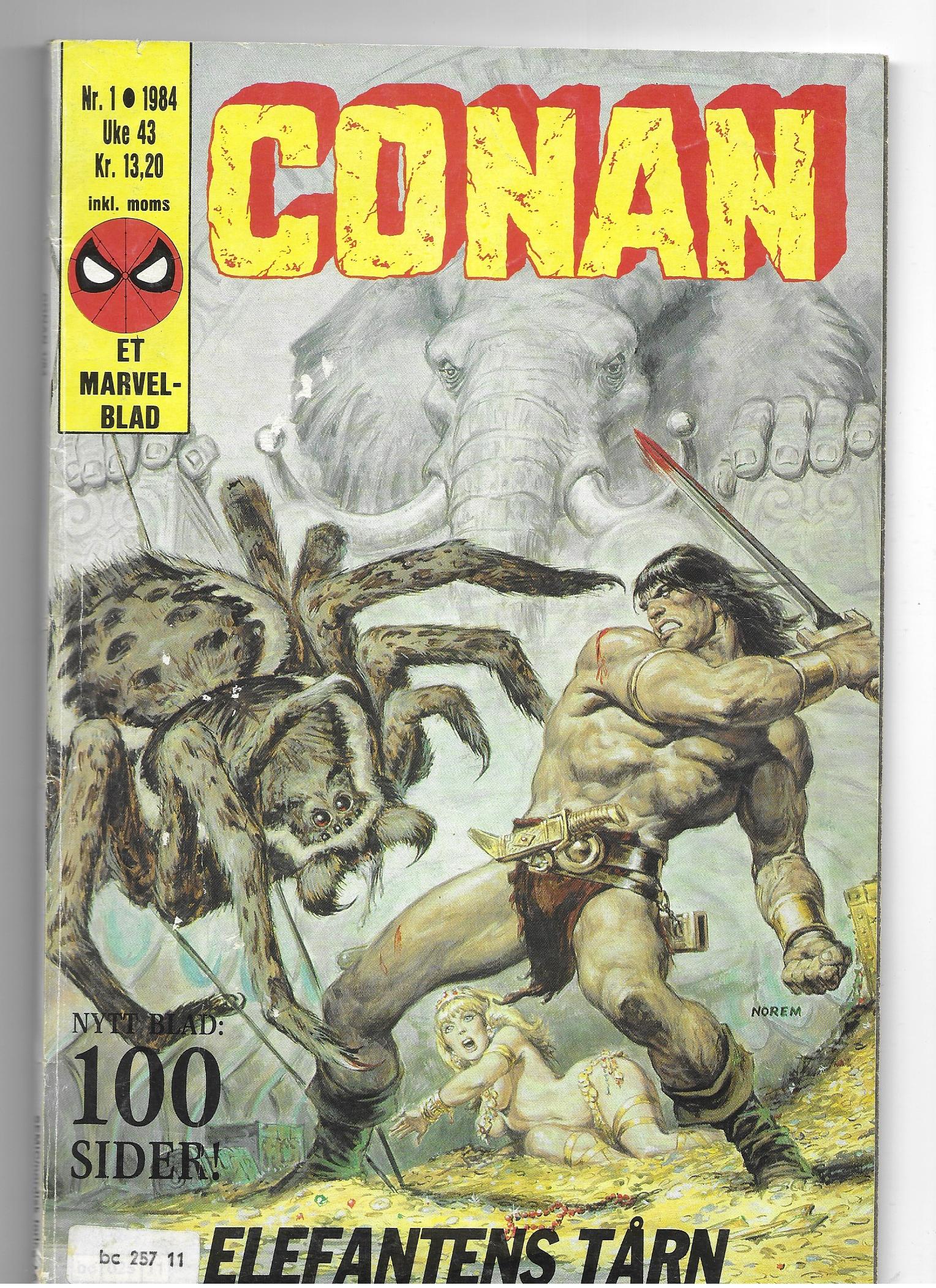 CONAN Nr.1 1984 VG. Elefantens Tårn
