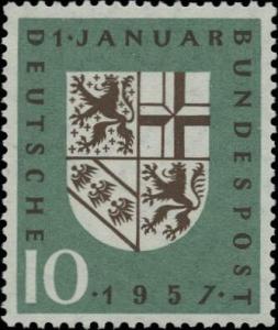 BRD 1957. Michel # 249. Saarlans. Postfriskt merke