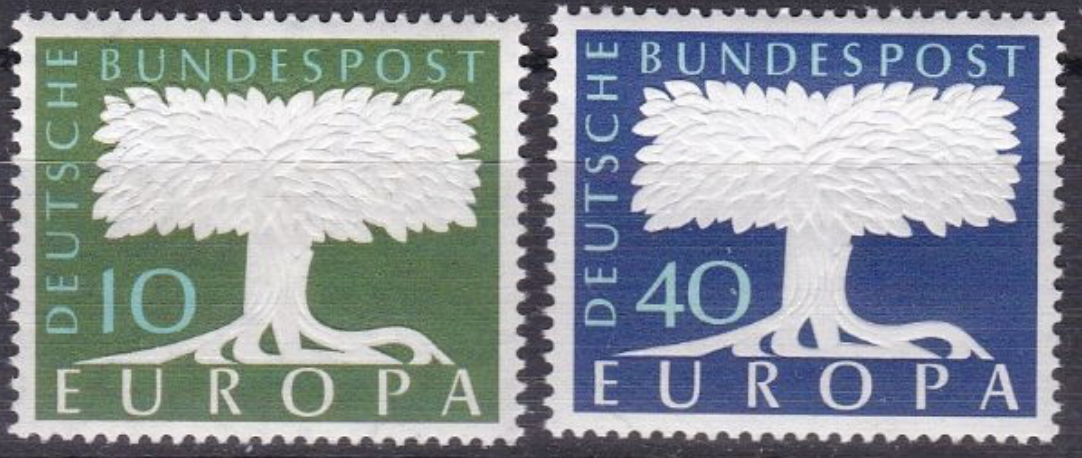 BRD 1957. Michel # 268-269. Europamerker. Postfrisk serie
