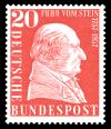 BRD 1957. Michel # 277. Heinrich Friedrich Karl vom Stein. Postfriskt merke