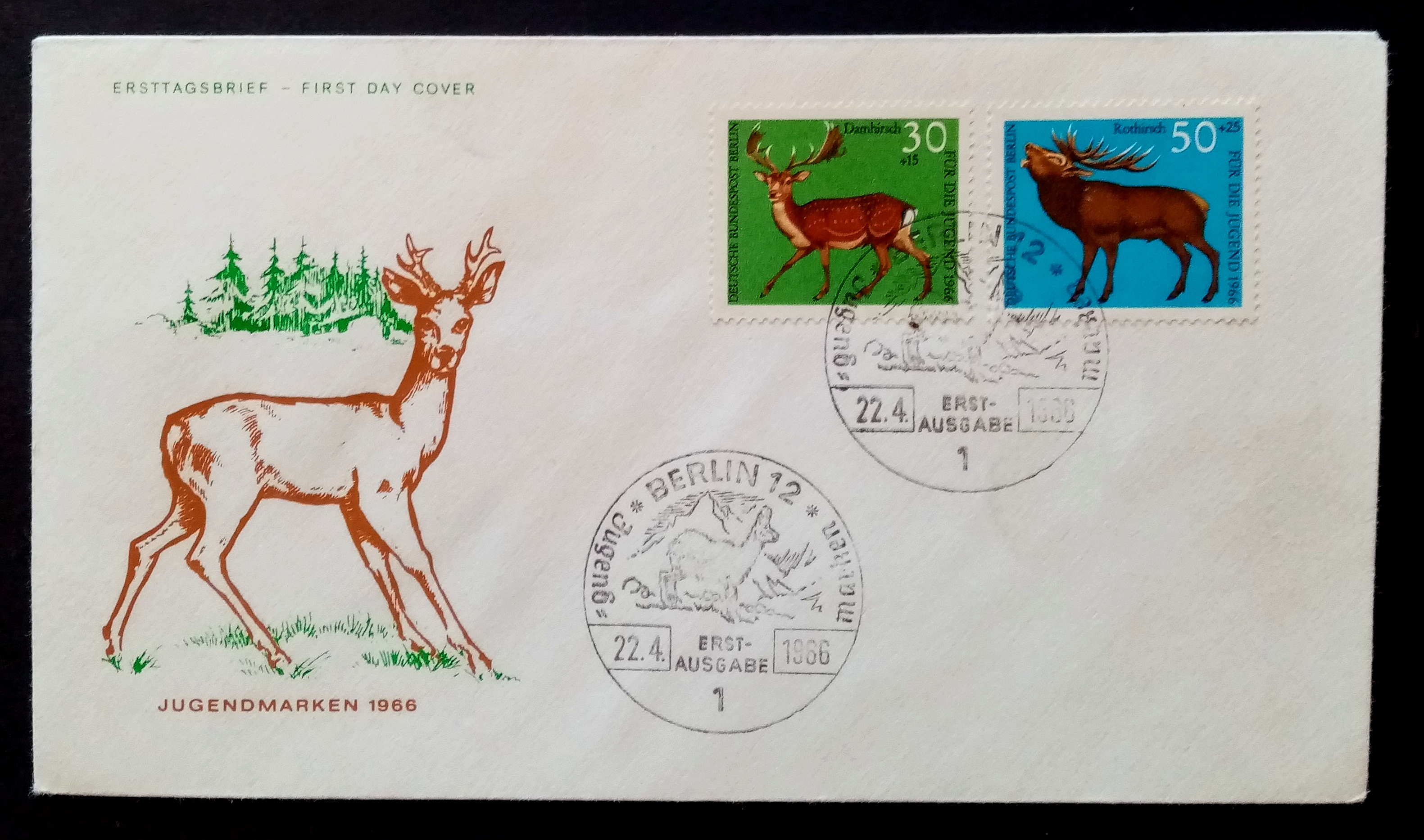 VestBerlin - FDC - BERLIN. 22.4.1966.