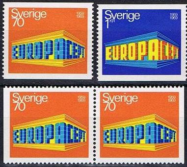 Sverige Afa: 640-41 + par - Europamerker **