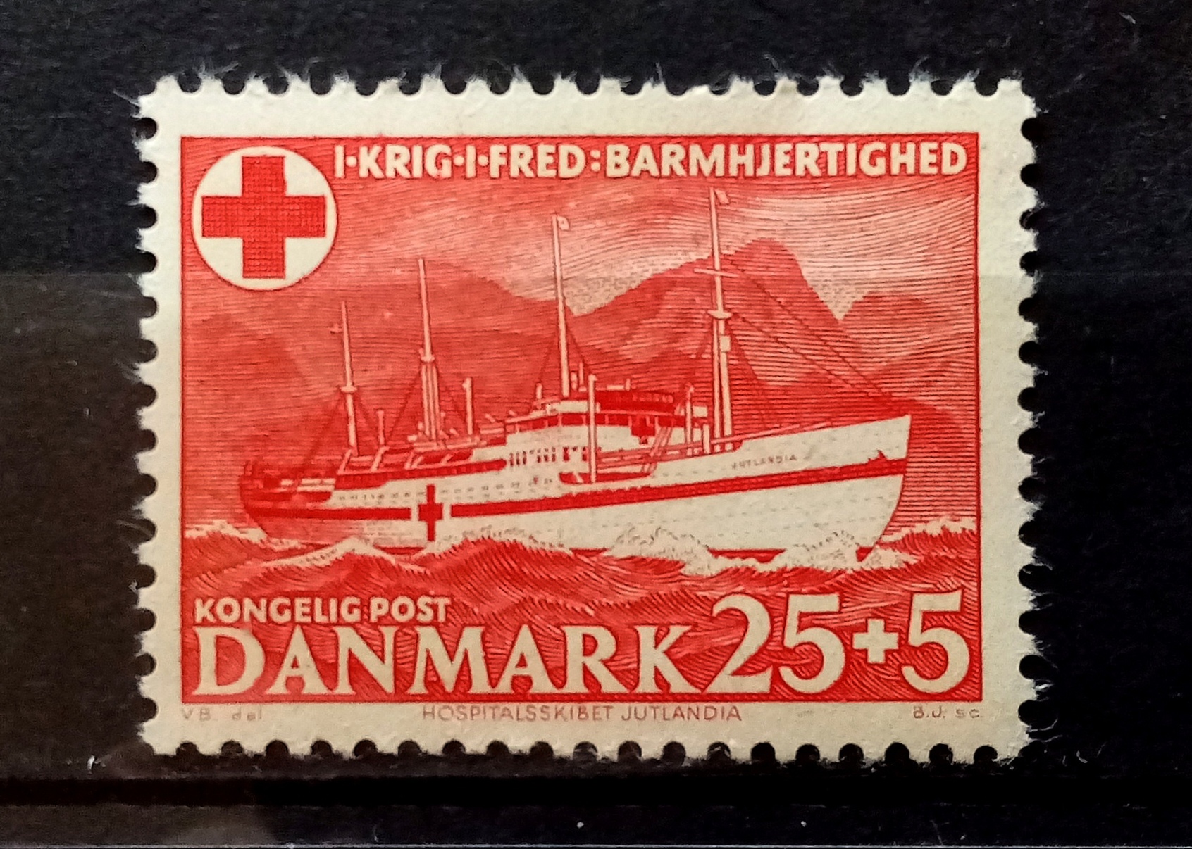 Danmark - Afa 333. Hospitalsskipet Jutlandia. (1951)**