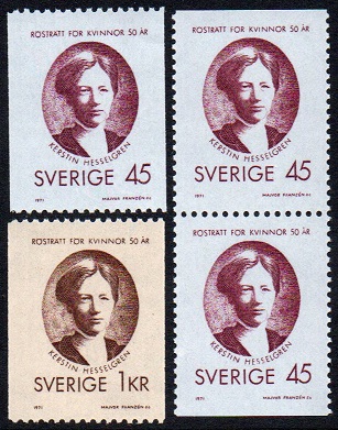 Sverige Afa: 708-09 +par - 50-året for kvinners valgrett **
