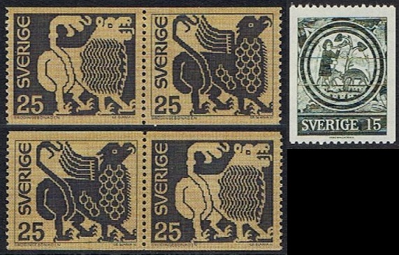 Sverige Afa: 712 - 2 par - Kirkemaleri & middelalderteppe **