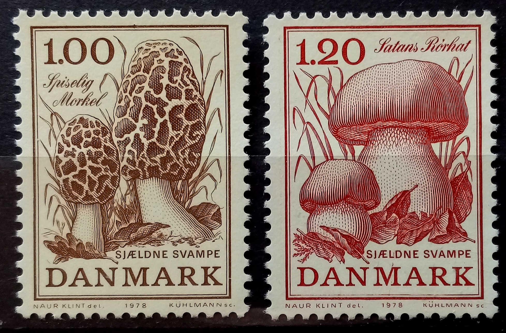 Danmark - Afa 669-70. Sjeldne svampe. (1978) **