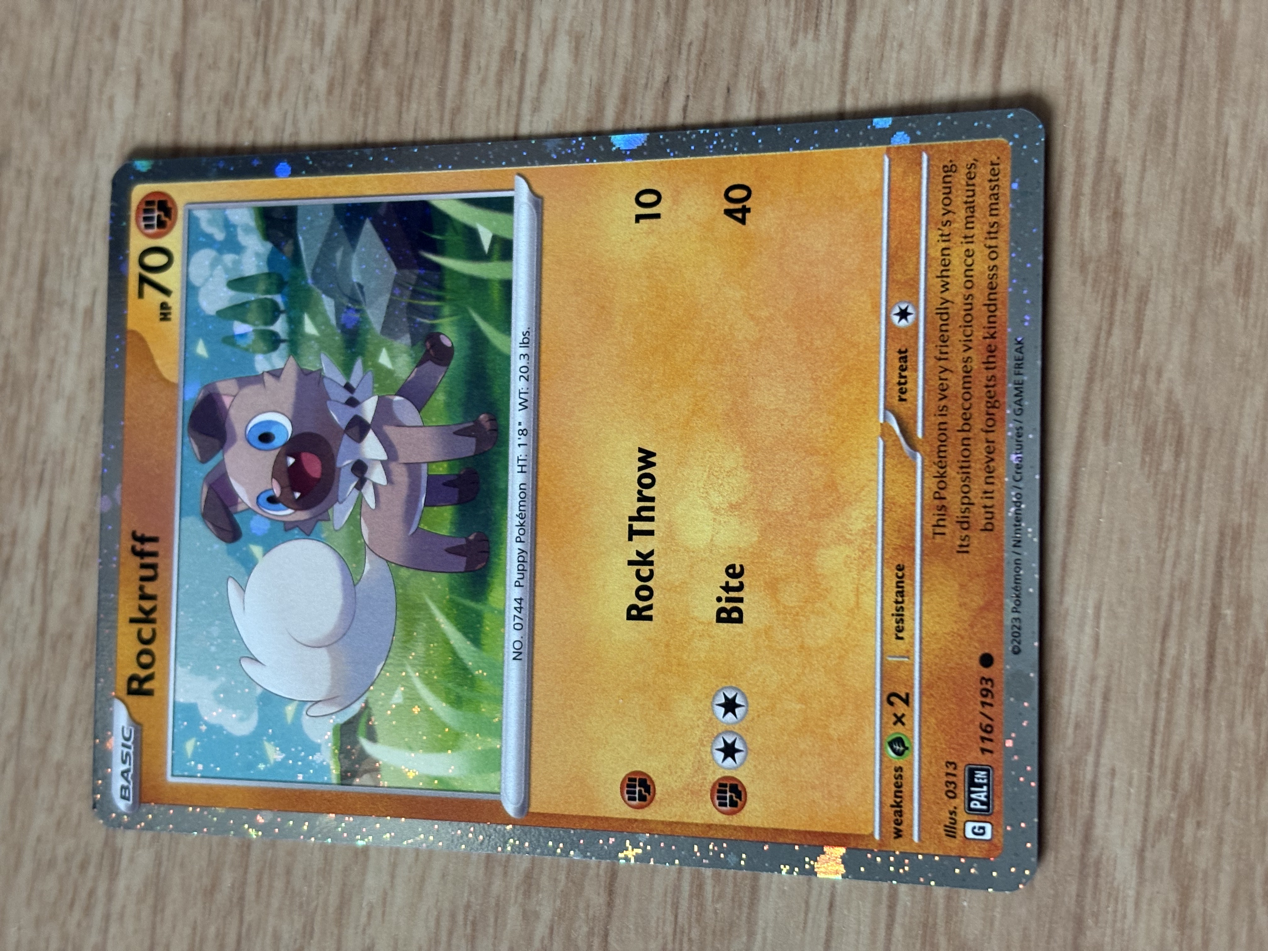 Rockruff - 2023 - HP 70 - 116/193 - V