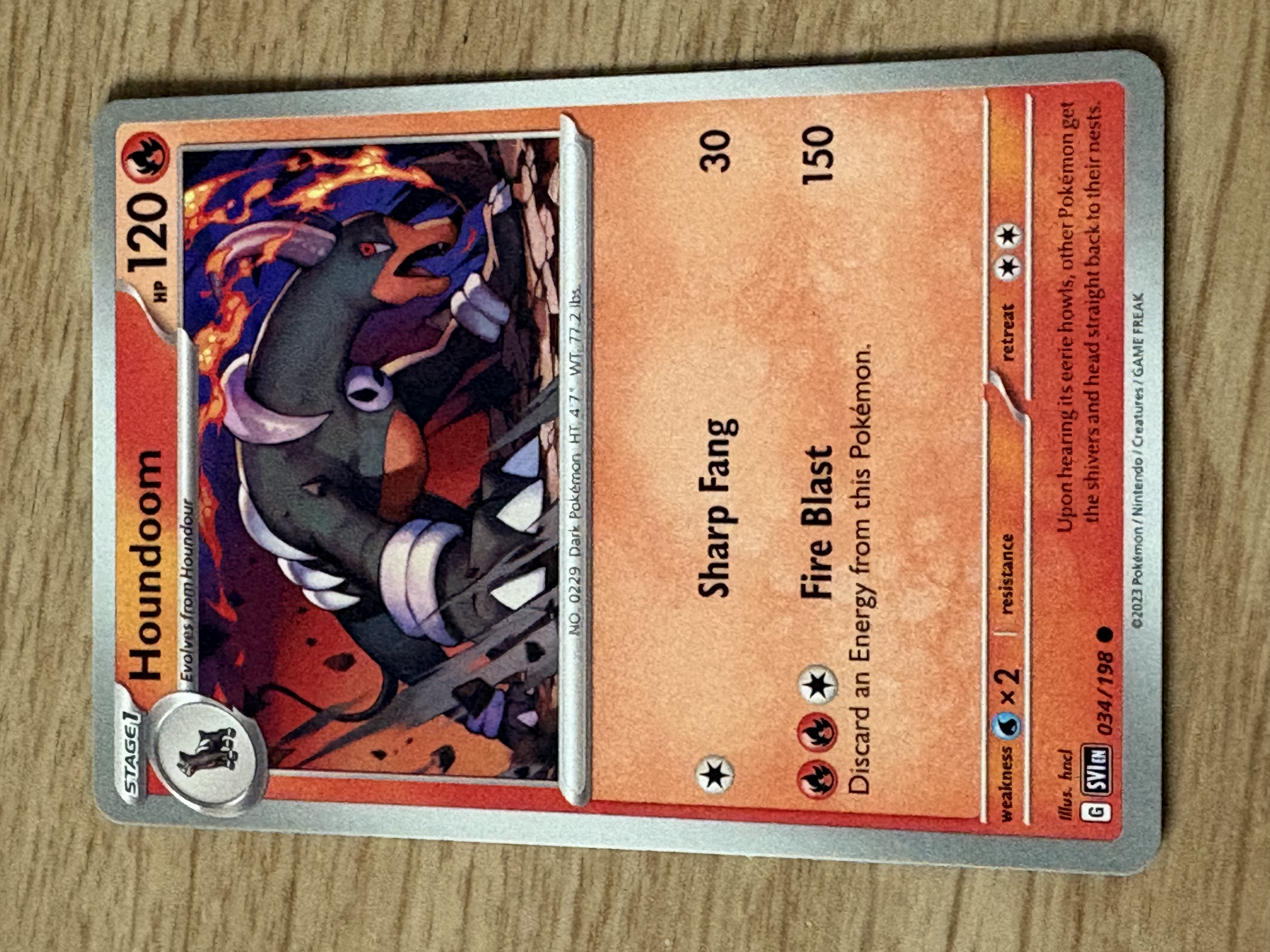 Houndoom - 2023 - HP 120 - 034/198 - V