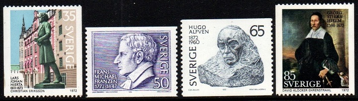 Sverige Afa: 743-46 - Minneutgaver **