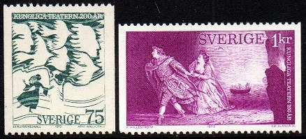 Sverige Afa: 796-97 - Kgl. Teater 200 år **