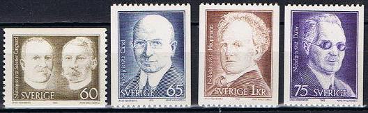 Sverige Afa: 792-95 - Nobelprisvinnere 1912 **