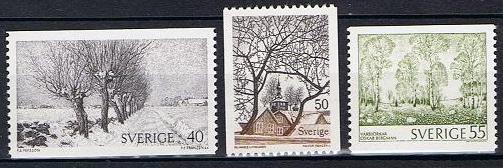 Sverige Afa: 807-09 - Malerier **